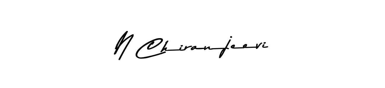 How to make N Chiranjeevi name signature. Use Asem Kandis PERSONAL USE style for creating short signs online. This is the latest handwritten sign. N Chiranjeevi signature style 9 images and pictures png