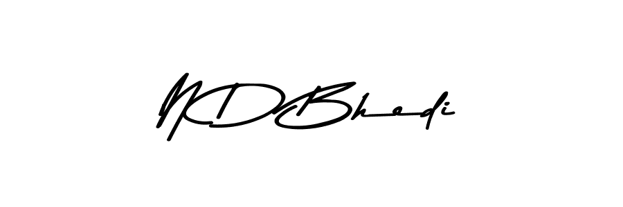 How to make N D Bhedi name signature. Use Asem Kandis PERSONAL USE style for creating short signs online. This is the latest handwritten sign. N D Bhedi signature style 9 images and pictures png