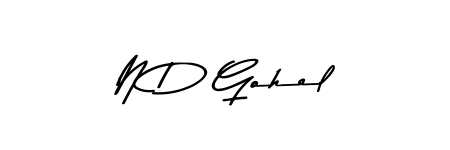 Use a signature maker to create a handwritten signature online. With this signature software, you can design (Asem Kandis PERSONAL USE) your own signature for name N D Gohel. N D Gohel signature style 9 images and pictures png