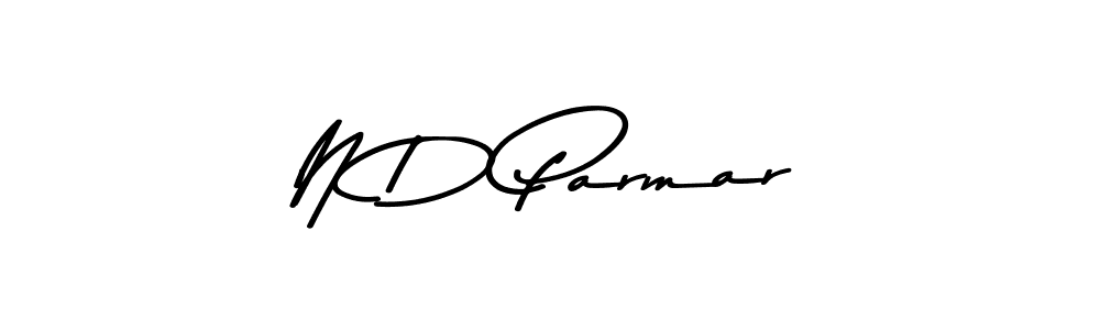 Make a beautiful signature design for name N D Parmar. With this signature (Asem Kandis PERSONAL USE) style, you can create a handwritten signature for free. N D Parmar signature style 9 images and pictures png