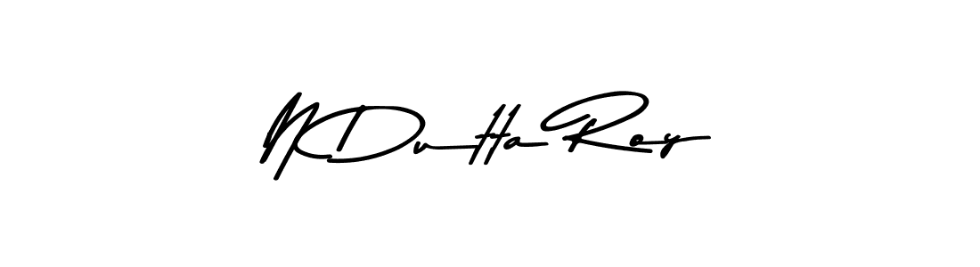 How to make N Dutta Roy name signature. Use Asem Kandis PERSONAL USE style for creating short signs online. This is the latest handwritten sign. N Dutta Roy signature style 9 images and pictures png
