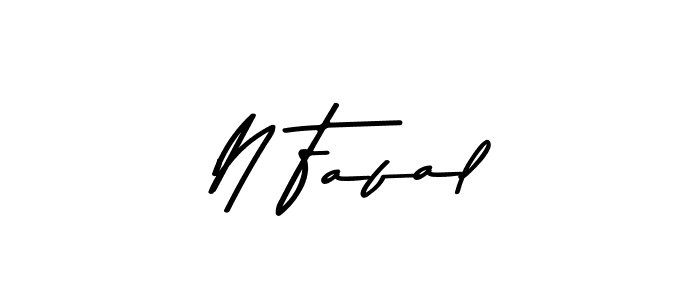 The best way (Asem Kandis PERSONAL USE) to make a short signature is to pick only two or three words in your name. The name N Fafal include a total of six letters. For converting this name. N Fafal signature style 9 images and pictures png