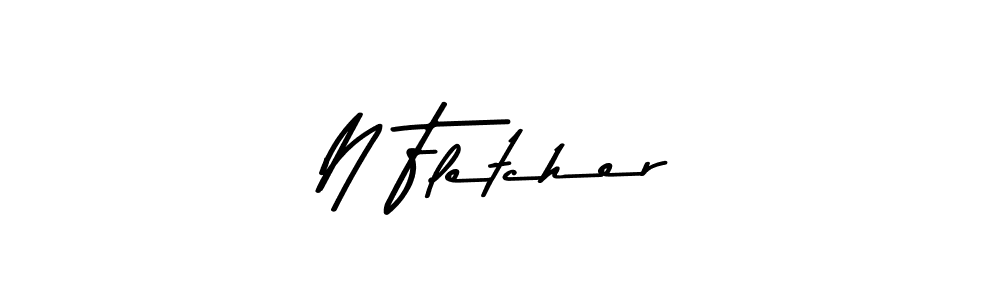 You should practise on your own different ways (Asem Kandis PERSONAL USE) to write your name (N Fletcher) in signature. don't let someone else do it for you. N Fletcher signature style 9 images and pictures png