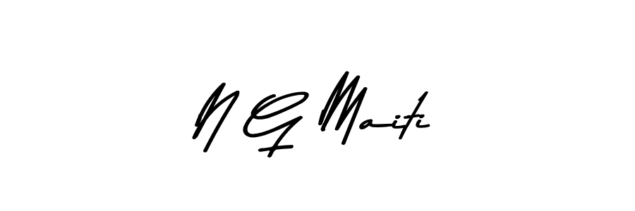 How to make N G Maiti signature? Asem Kandis PERSONAL USE is a professional autograph style. Create handwritten signature for N G Maiti name. N G Maiti signature style 9 images and pictures png