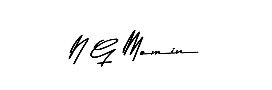 Design your own signature with our free online signature maker. With this signature software, you can create a handwritten (Asem Kandis PERSONAL USE) signature for name N G Momin. N G Momin signature style 9 images and pictures png