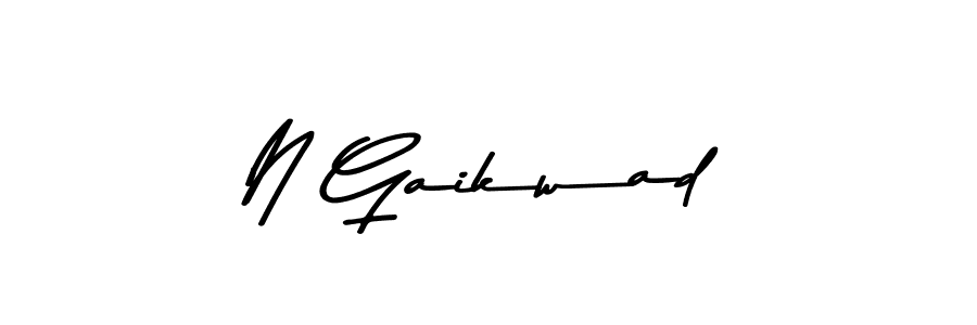 Make a beautiful signature design for name N Gaikwad. With this signature (Asem Kandis PERSONAL USE) style, you can create a handwritten signature for free. N Gaikwad signature style 9 images and pictures png