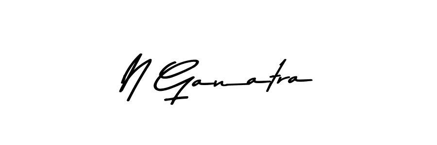 Use a signature maker to create a handwritten signature online. With this signature software, you can design (Asem Kandis PERSONAL USE) your own signature for name N Ganatra. N Ganatra signature style 9 images and pictures png
