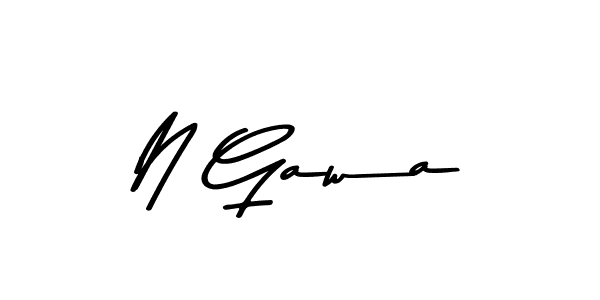 You should practise on your own different ways (Asem Kandis PERSONAL USE) to write your name (N Gawa) in signature. don't let someone else do it for you. N Gawa signature style 9 images and pictures png