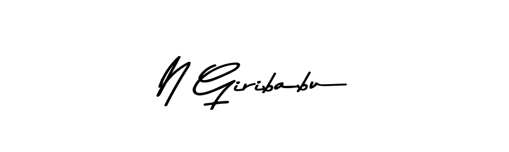 Use a signature maker to create a handwritten signature online. With this signature software, you can design (Asem Kandis PERSONAL USE) your own signature for name N Giribabu. N Giribabu signature style 9 images and pictures png