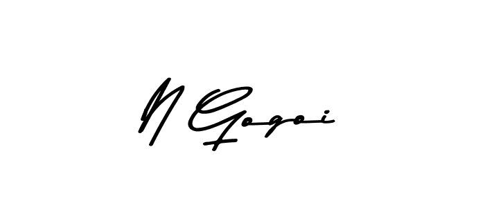 Similarly Asem Kandis PERSONAL USE is the best handwritten signature design. Signature creator online .You can use it as an online autograph creator for name N Gogoi. N Gogoi signature style 9 images and pictures png