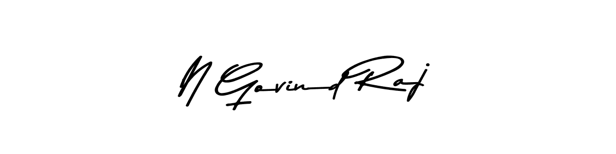 Design your own signature with our free online signature maker. With this signature software, you can create a handwritten (Asem Kandis PERSONAL USE) signature for name N Govind Raj. N Govind Raj signature style 9 images and pictures png