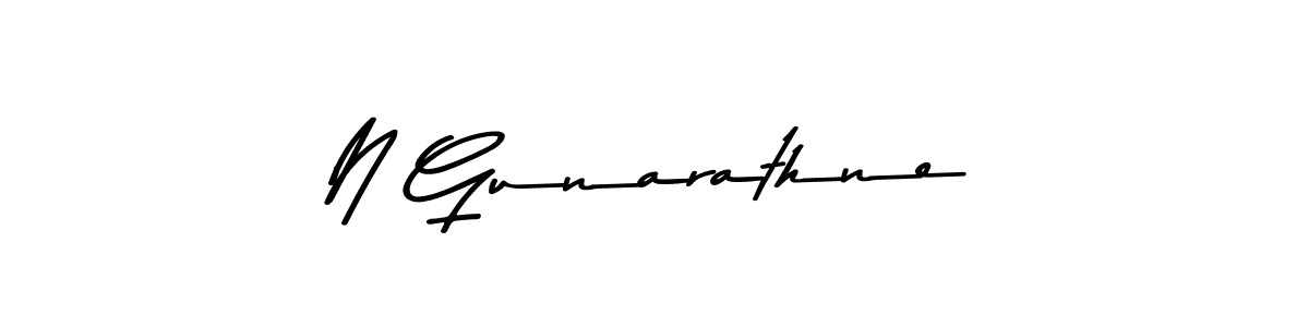 The best way (Asem Kandis PERSONAL USE) to make a short signature is to pick only two or three words in your name. The name N Gunarathne include a total of six letters. For converting this name. N Gunarathne signature style 9 images and pictures png