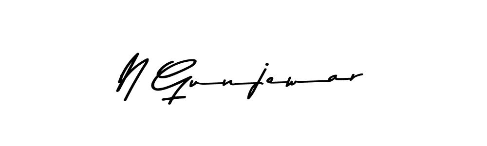 Use a signature maker to create a handwritten signature online. With this signature software, you can design (Asem Kandis PERSONAL USE) your own signature for name N Gunjewar. N Gunjewar signature style 9 images and pictures png