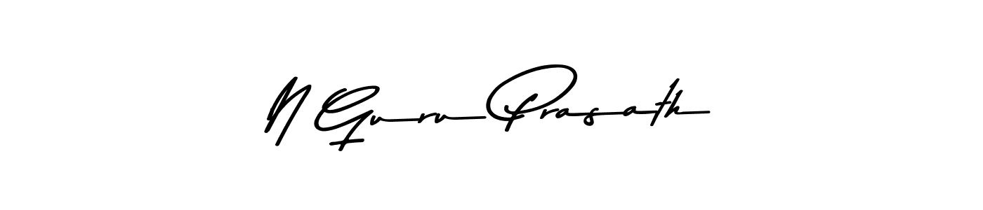 Use a signature maker to create a handwritten signature online. With this signature software, you can design (Asem Kandis PERSONAL USE) your own signature for name N Guru Prasath. N Guru Prasath signature style 9 images and pictures png