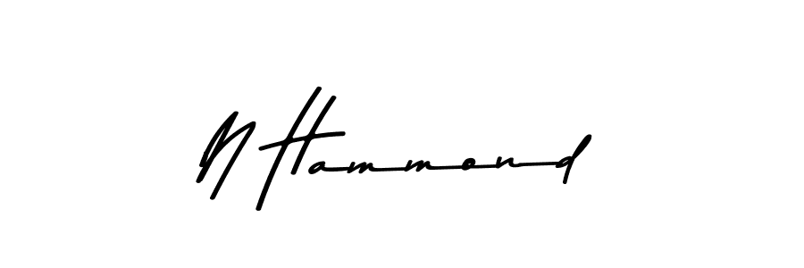 Create a beautiful signature design for name N Hammond. With this signature (Asem Kandis PERSONAL USE) fonts, you can make a handwritten signature for free. N Hammond signature style 9 images and pictures png