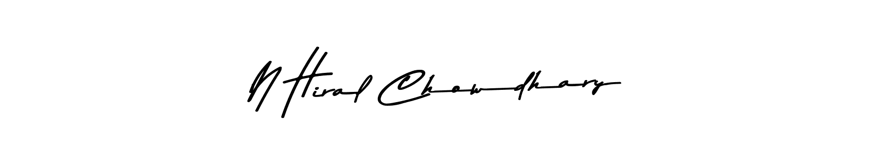 Create a beautiful signature design for name N Hiral Chowdhary. With this signature (Asem Kandis PERSONAL USE) fonts, you can make a handwritten signature for free. N Hiral Chowdhary signature style 9 images and pictures png