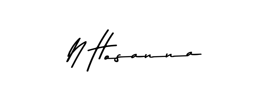 N Hosanna stylish signature style. Best Handwritten Sign (Asem Kandis PERSONAL USE) for my name. Handwritten Signature Collection Ideas for my name N Hosanna. N Hosanna signature style 9 images and pictures png