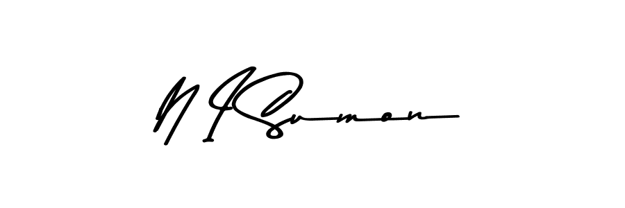 This is the best signature style for the N I Sumon name. Also you like these signature font (Asem Kandis PERSONAL USE). Mix name signature. N I Sumon signature style 9 images and pictures png