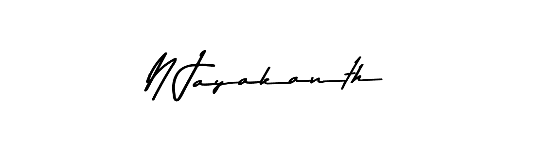 How to make N Jayakanth name signature. Use Asem Kandis PERSONAL USE style for creating short signs online. This is the latest handwritten sign. N Jayakanth signature style 9 images and pictures png