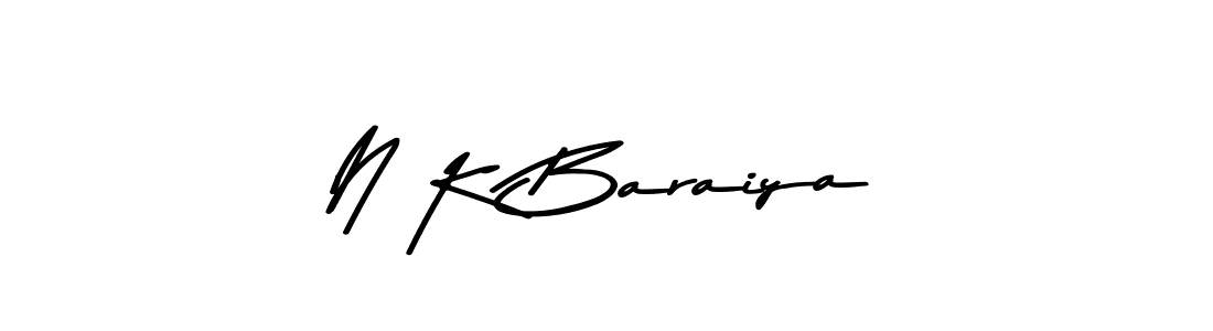 N K Baraiya stylish signature style. Best Handwritten Sign (Asem Kandis PERSONAL USE) for my name. Handwritten Signature Collection Ideas for my name N K Baraiya. N K Baraiya signature style 9 images and pictures png