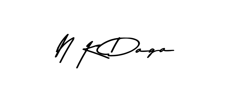 N K Daga stylish signature style. Best Handwritten Sign (Asem Kandis PERSONAL USE) for my name. Handwritten Signature Collection Ideas for my name N K Daga. N K Daga signature style 9 images and pictures png