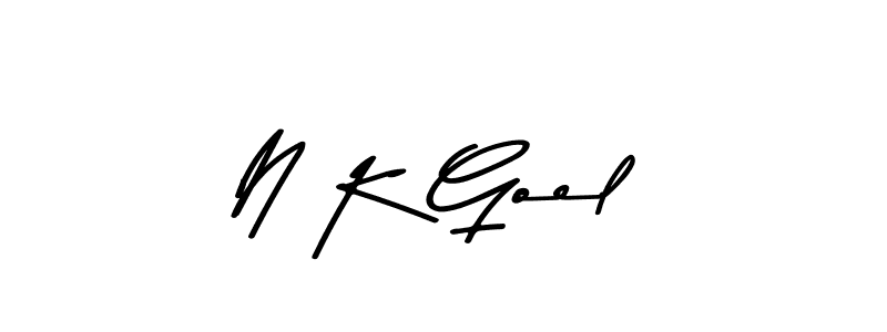 N K Goel stylish signature style. Best Handwritten Sign (Asem Kandis PERSONAL USE) for my name. Handwritten Signature Collection Ideas for my name N K Goel. N K Goel signature style 9 images and pictures png