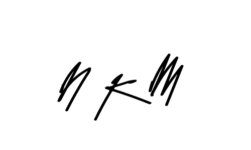 How to make N K M name signature. Use Asem Kandis PERSONAL USE style for creating short signs online. This is the latest handwritten sign. N K M signature style 9 images and pictures png