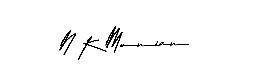 Also we have N K Munian name is the best signature style. Create professional handwritten signature collection using Asem Kandis PERSONAL USE autograph style. N K Munian signature style 9 images and pictures png