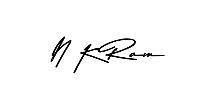 Design your own signature with our free online signature maker. With this signature software, you can create a handwritten (Asem Kandis PERSONAL USE) signature for name N K Ram. N K Ram signature style 9 images and pictures png