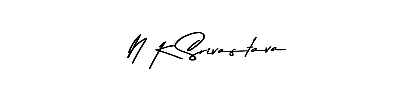 Create a beautiful signature design for name N K Srivastava. With this signature (Asem Kandis PERSONAL USE) fonts, you can make a handwritten signature for free. N K Srivastava signature style 9 images and pictures png