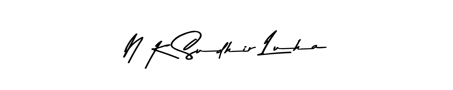 You should practise on your own different ways (Asem Kandis PERSONAL USE) to write your name (N K Sudhir Luha) in signature. don't let someone else do it for you. N K Sudhir Luha signature style 9 images and pictures png
