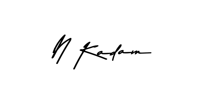 Create a beautiful signature design for name N Kadam. With this signature (Asem Kandis PERSONAL USE) fonts, you can make a handwritten signature for free. N Kadam signature style 9 images and pictures png