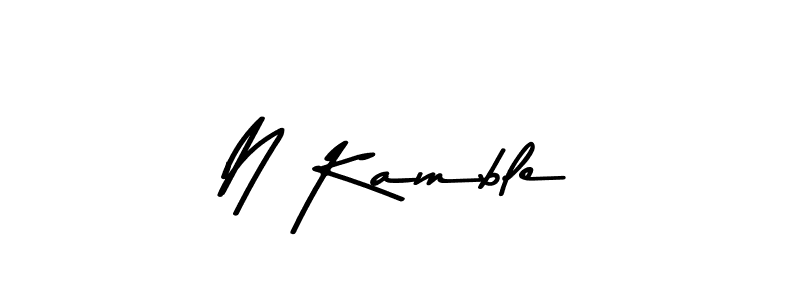 You should practise on your own different ways (Asem Kandis PERSONAL USE) to write your name (N Kamble) in signature. don't let someone else do it for you. N Kamble signature style 9 images and pictures png