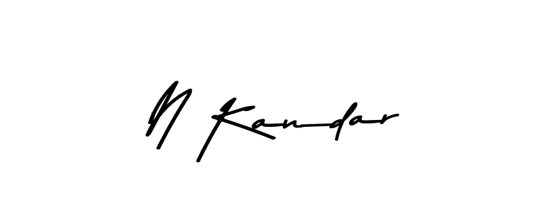 Create a beautiful signature design for name N Kandar. With this signature (Asem Kandis PERSONAL USE) fonts, you can make a handwritten signature for free. N Kandar signature style 9 images and pictures png