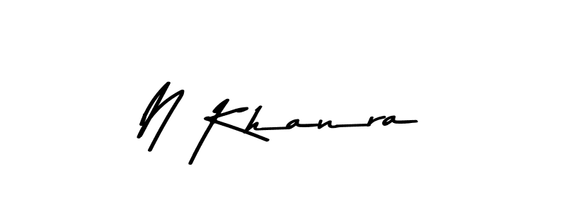 Make a beautiful signature design for name N Khanra. With this signature (Asem Kandis PERSONAL USE) style, you can create a handwritten signature for free. N Khanra signature style 9 images and pictures png