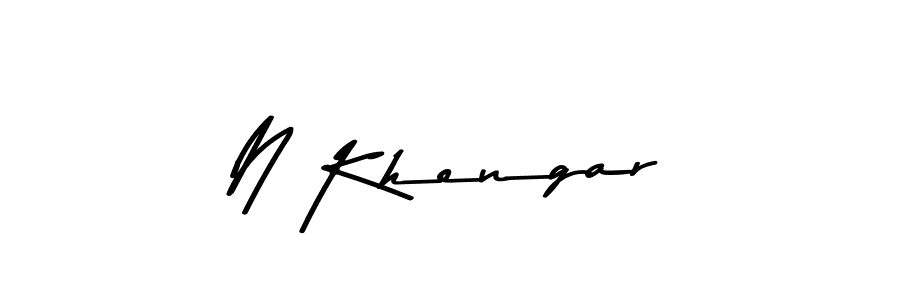 How to make N Khengar signature? Asem Kandis PERSONAL USE is a professional autograph style. Create handwritten signature for N Khengar name. N Khengar signature style 9 images and pictures png