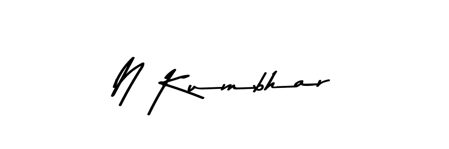 The best way (Asem Kandis PERSONAL USE) to make a short signature is to pick only two or three words in your name. The name N Kumbhar include a total of six letters. For converting this name. N Kumbhar signature style 9 images and pictures png