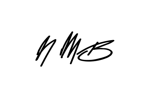 Also we have N M B name is the best signature style. Create professional handwritten signature collection using Asem Kandis PERSONAL USE autograph style. N M B signature style 9 images and pictures png