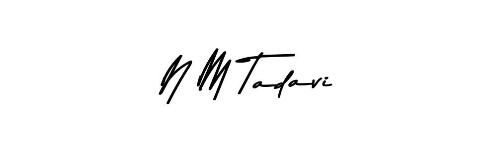 This is the best signature style for the N M Tadavi name. Also you like these signature font (Asem Kandis PERSONAL USE). Mix name signature. N M Tadavi signature style 9 images and pictures png