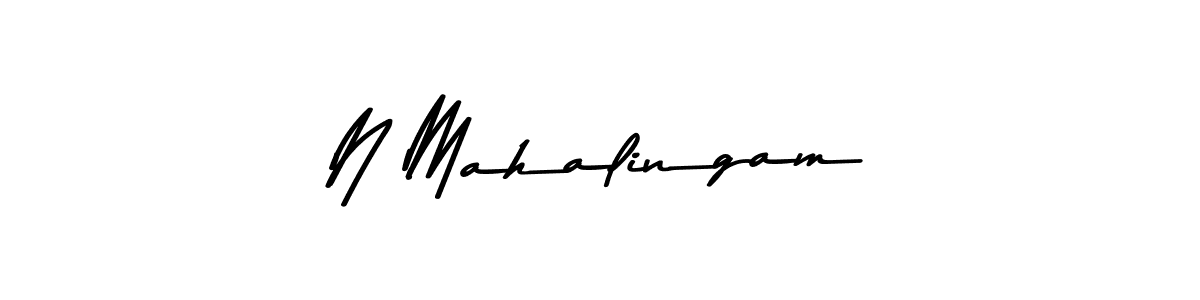 N Mahalingam stylish signature style. Best Handwritten Sign (Asem Kandis PERSONAL USE) for my name. Handwritten Signature Collection Ideas for my name N Mahalingam. N Mahalingam signature style 9 images and pictures png