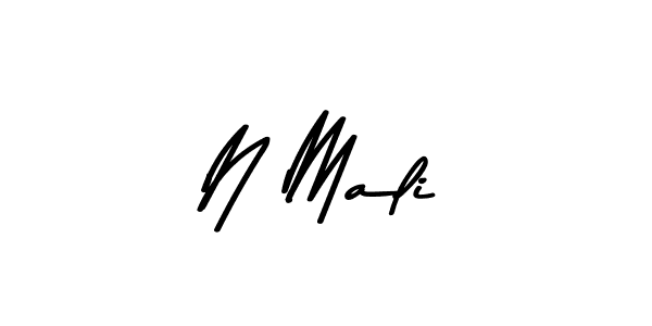 Make a beautiful signature design for name N Mali. With this signature (Asem Kandis PERSONAL USE) style, you can create a handwritten signature for free. N Mali signature style 9 images and pictures png