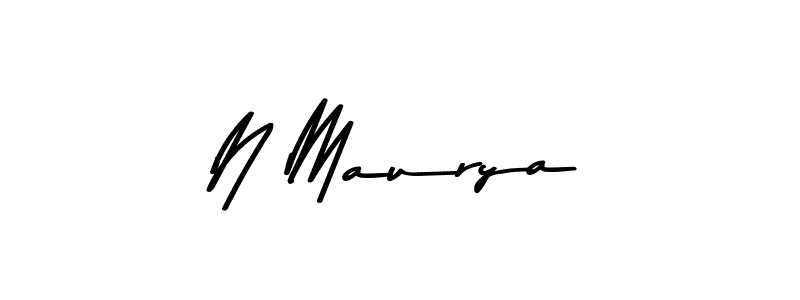 How to Draw N Maurya signature style? Asem Kandis PERSONAL USE is a latest design signature styles for name N Maurya. N Maurya signature style 9 images and pictures png