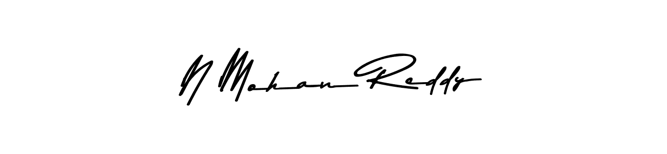Create a beautiful signature design for name N Mohan Reddy. With this signature (Asem Kandis PERSONAL USE) fonts, you can make a handwritten signature for free. N Mohan Reddy signature style 9 images and pictures png