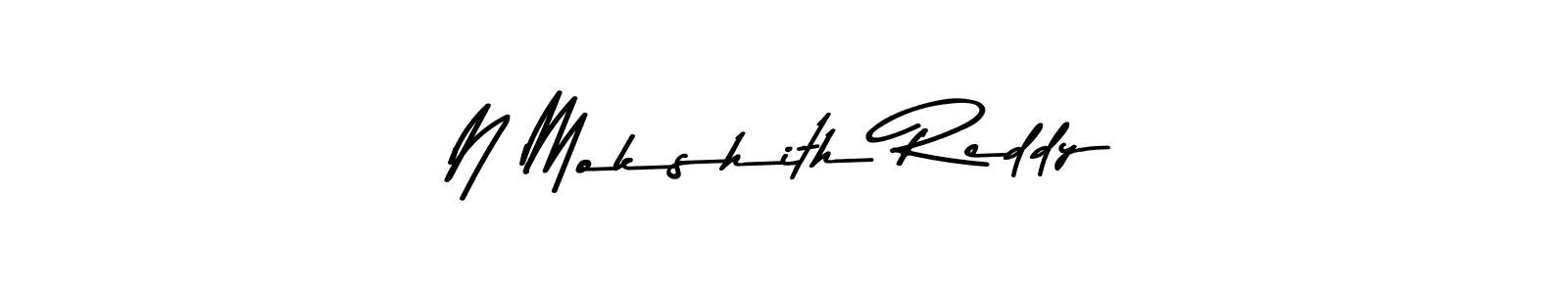 Asem Kandis PERSONAL USE is a professional signature style that is perfect for those who want to add a touch of class to their signature. It is also a great choice for those who want to make their signature more unique. Get N Mokshith Reddy name to fancy signature for free. N Mokshith Reddy signature style 9 images and pictures png