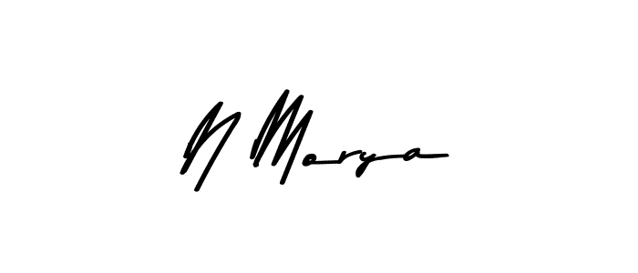 N Morya stylish signature style. Best Handwritten Sign (Asem Kandis PERSONAL USE) for my name. Handwritten Signature Collection Ideas for my name N Morya. N Morya signature style 9 images and pictures png