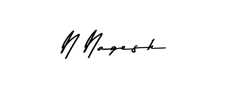75+ N Nagesh Name Signature Style Ideas | Cool Name Signature