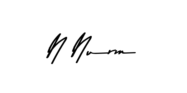 N Nurm stylish signature style. Best Handwritten Sign (Asem Kandis PERSONAL USE) for my name. Handwritten Signature Collection Ideas for my name N Nurm. N Nurm signature style 9 images and pictures png