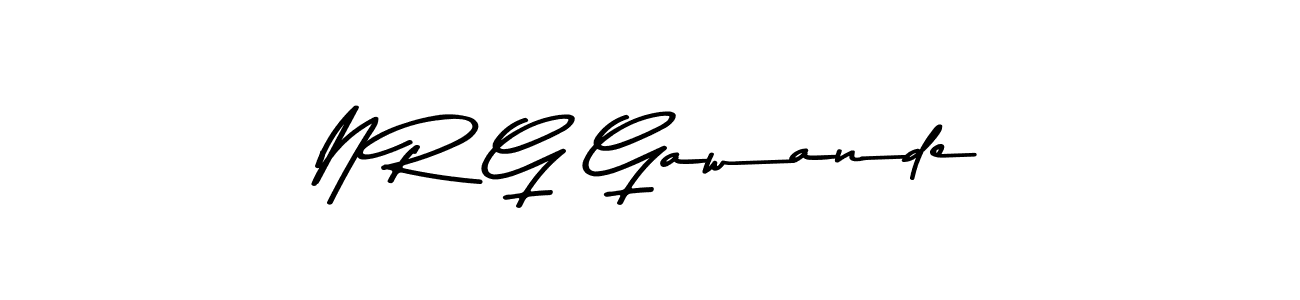 Design your own signature with our free online signature maker. With this signature software, you can create a handwritten (Asem Kandis PERSONAL USE) signature for name N R G Gawande. N R G Gawande signature style 9 images and pictures png