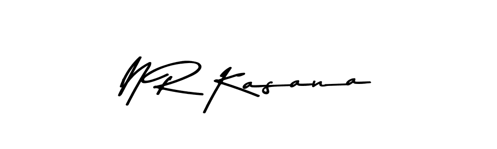 How to make N R Kasana name signature. Use Asem Kandis PERSONAL USE style for creating short signs online. This is the latest handwritten sign. N R Kasana signature style 9 images and pictures png