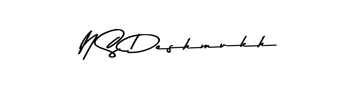 This is the best signature style for the N S Deshmukh name. Also you like these signature font (Asem Kandis PERSONAL USE). Mix name signature. N S Deshmukh signature style 9 images and pictures png